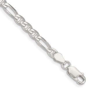 Sterling Silver Figaro Anchor Chain (Style QAF100-8)