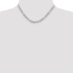 Sterling Silver Figaro Anchor Chain (Style QAF120-16)