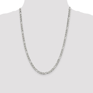 Sterling Silver Figaro Anchor Chain (Style QAF120-24)