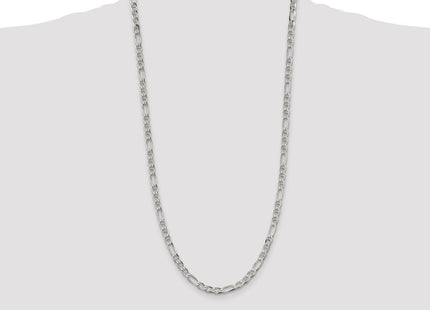 Sterling Silver Figaro Anchor Chain (Style QAF120-28)