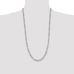 Sterling Silver Figaro Anchor Chain (Style QAF120-28)