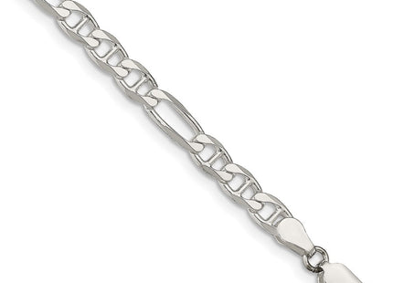 Sterling Silver Figaro Anchor Chain (Style QAF120-8)