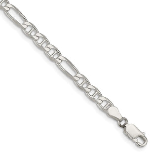 Sterling Silver Figaro Anchor Chain (Style QAF120-8)