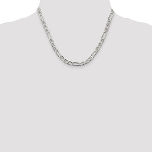 Sterling Silver Figaro Anchor Chain (Style QAF150-18)
