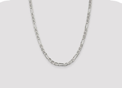 Sterling Silver Figaro Anchor Chain (Style QAF150-22)