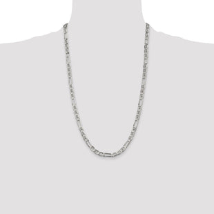 Sterling Silver Figaro Anchor Chain (Style QAF150-26)