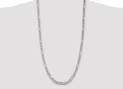 Sterling Silver Figaro Anchor Chain (Style QAF150-28)