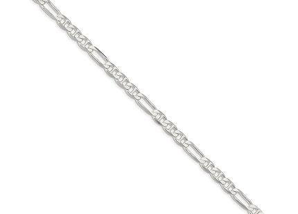 Sterling Silver Figaro Anchor Chain (Style QAF150-8)