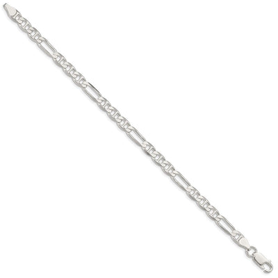 Sterling Silver Figaro Anchor Chain, 7 x 5.5mm