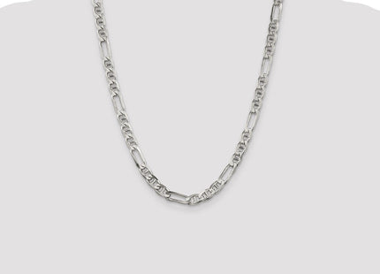 Sterling Silver Figaro Anchor Chain (Style QAF180-22)