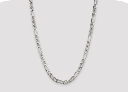 Sterling Silver Figaro Anchor Chain (Style QAF180-24)
