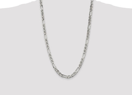 Sterling Silver Figaro Anchor Chain (Style QAF180-26)