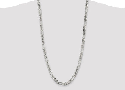 Sterling Silver Figaro Anchor Chain (Style QAF180-28)