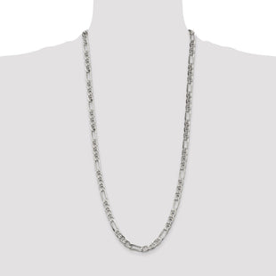 Sterling Silver Figaro Anchor Chain (Style QAF180-30)