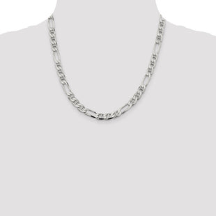 Sterling Silver Figaro Anchor Chain (Style QAF200-20)
