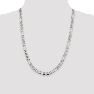 Sterling Silver Figaro Anchor Chain (Style QAF200-24)