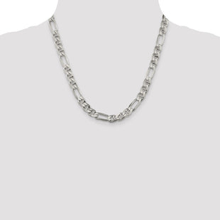Sterling Silver Figaro Anchor Chain (Style QAF220-20)