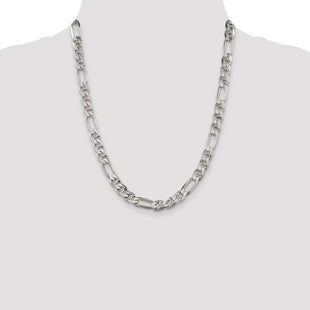 Sterling Silver Figaro Anchor Chain (Style QAF220-22)