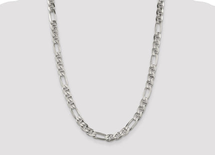 Sterling Silver Figaro Anchor Chain (Style QAF220-24)