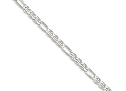 Sterling Silver Figaro Anchor Chain (Style QAF220-8)