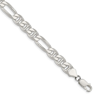 Sterling Silver Figaro Anchor Chain (Style QAF220-8)