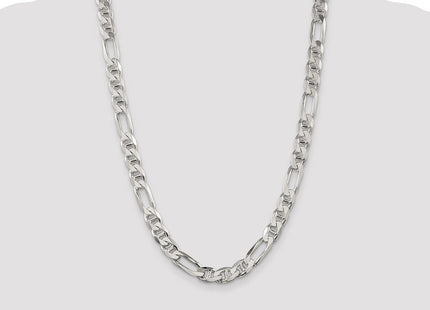 Sterling Silver Figaro Anchor Chain (Style QAF250-24)