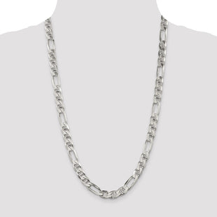 Sterling Silver Figaro Anchor Chain (Style QAF250-26)
