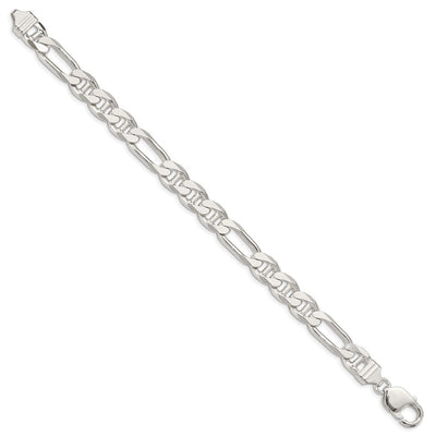 Sterling Silver Figaro Anchor Chain, 8 x 8.75mm