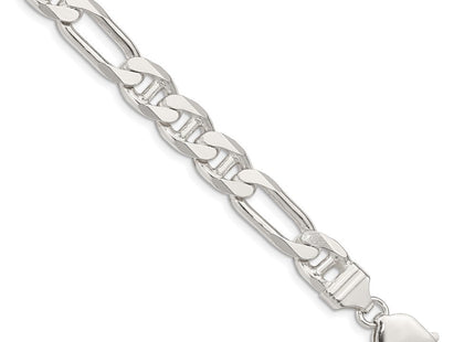 Sterling Silver Figaro Anchor Chain (Style QAF250-8)