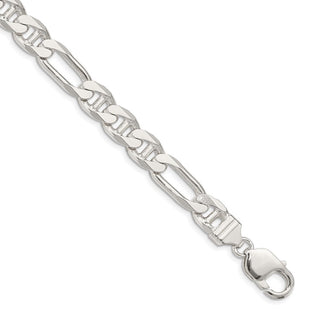 Sterling Silver Figaro Anchor Chain (Style QAF250-8)