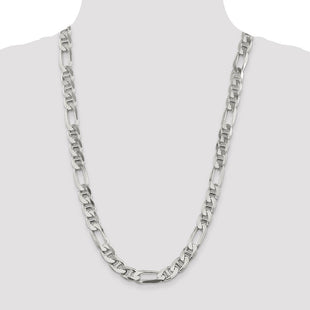 Sterling Silver Figaro Anchor Chain (Style QAF300-26)