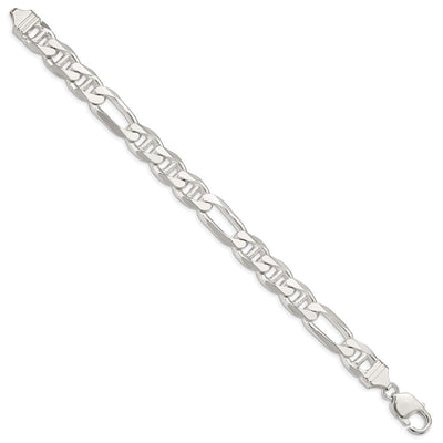 Sterling Silver Figaro Anchor Chain, 8 x 10.65mm