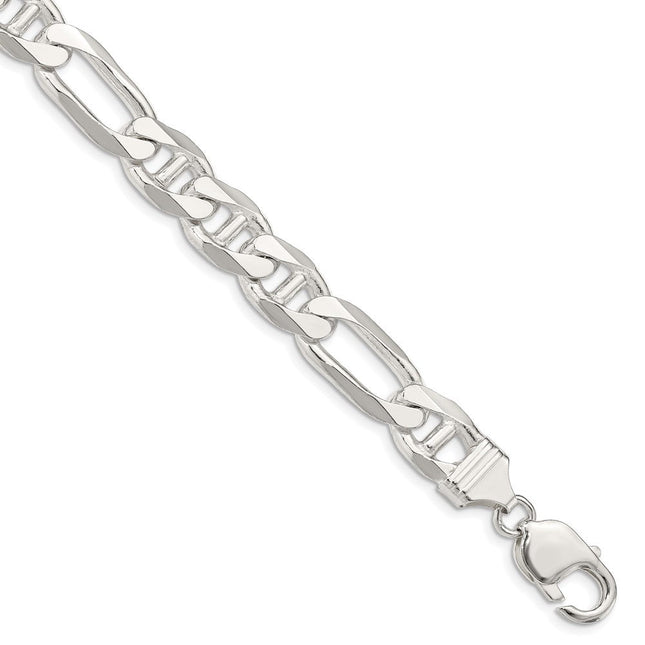 Sterling Silver Figaro Anchor Chain, 8 x 10.65mm
