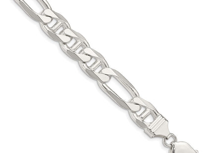 Sterling silver figaro link anchor chain