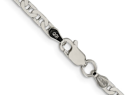 Sterling silver anchor link anchor anklet, additional view