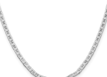 Sterling silver anchor link anchor chain, alternate view