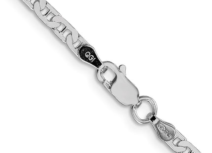 Sterling silver anchor link anchor chain, another view