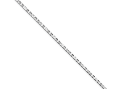 Sterling Silver Rhodium-plated Flat Anchor Chain, 7 x 3.75mm