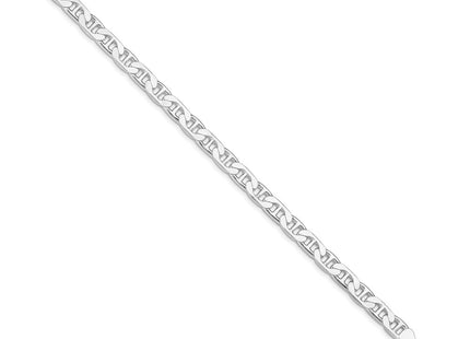 Sterling silver anchor link anchor chain, alternate view