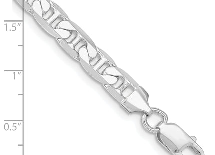 Sterling Silver Rhodium-plated Flat Anchor Bracelet