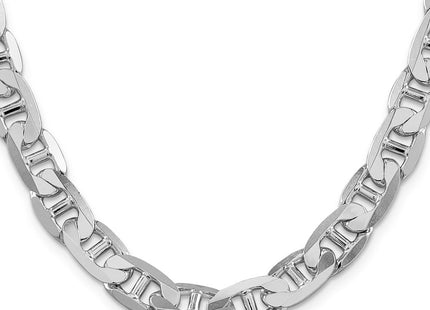 Sterling silver anchor link anchor chain, alternate view