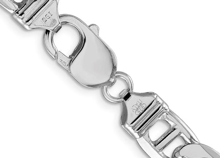 Sterling silver anchor link anchor chain, another view