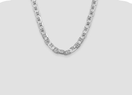 Sterling Silver Rhodium-plated Flat Anchor Chain, 20 x 9.5mm