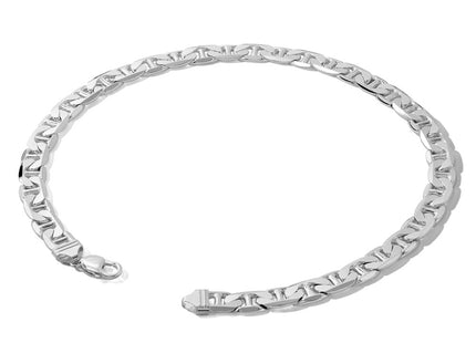 Sterling silver anchor link anchor chain, additional view