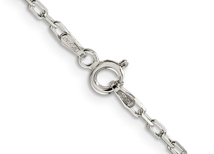 Sterling Silver Diamond-cut Long Link Cable Chain, 18 x 2.2mm