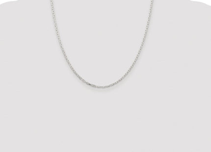 Sterling Silver Rhodium-plated Diamond-cut Long Link Cable Chain (Style QAR060R-20)