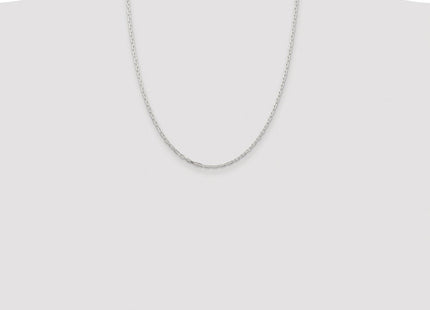 Sterling Silver Rhodium-plated Diamond-cut Long Link Cable Chain (Style QAR060R-22)