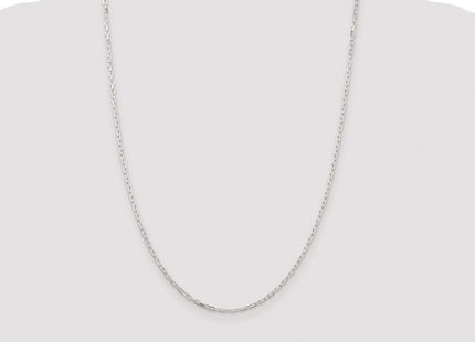 Sterling Silver Rhodium-plated Diamond-cut Long Link Cable Chain (Style QAR060R-24)