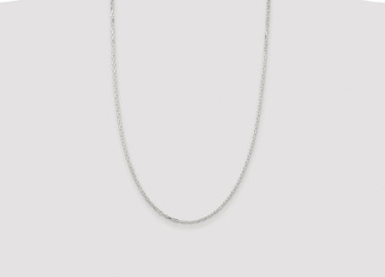 Sterling Silver Rhodium-plated Diamond-cut Long Link Cable Chain (Style QAR060R-26)