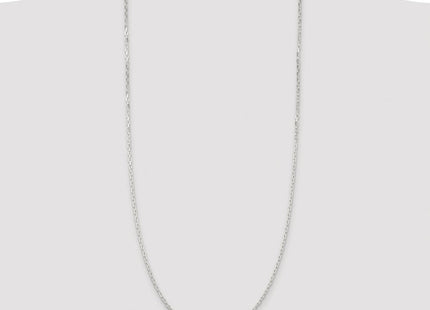 Sterling Silver Rhodium-plated Diamond-cut Long Link Cable Chain (Style QAR060R-30)